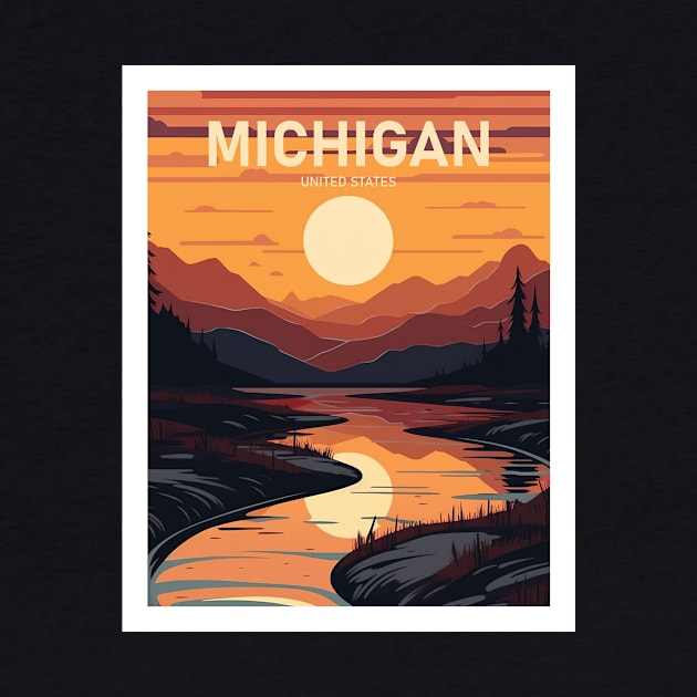 MICHIGAN by MarkedArtPrints